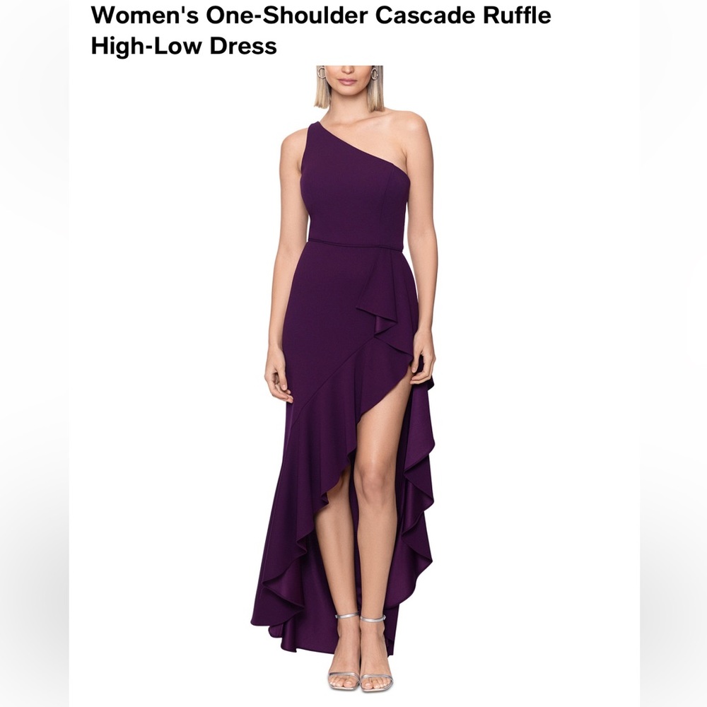 One shoulder high-low dress (Betsy & Adam)